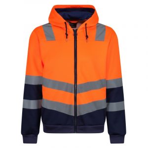REGATTA TRF625 Pro Hi Vis Hoodie - Orange/Navy