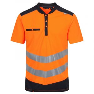 REGATTA TRS176 Tactical Hi Vis Polo - Orange/Grey