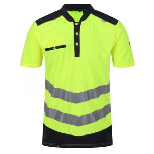 REGATTA TRS176 Tactical Hi Vis Polo - Yellow/Grey