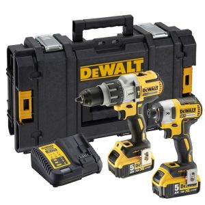 DEWALT DCK276P2 18v Brushless Twin Pack DCD996/DCF887 with 2x5ah Batteries