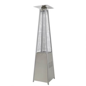 Dellonda 13kW Pyramid Gas Patio Heater 13kW Commercial/Garden Use - Stainless Steel
